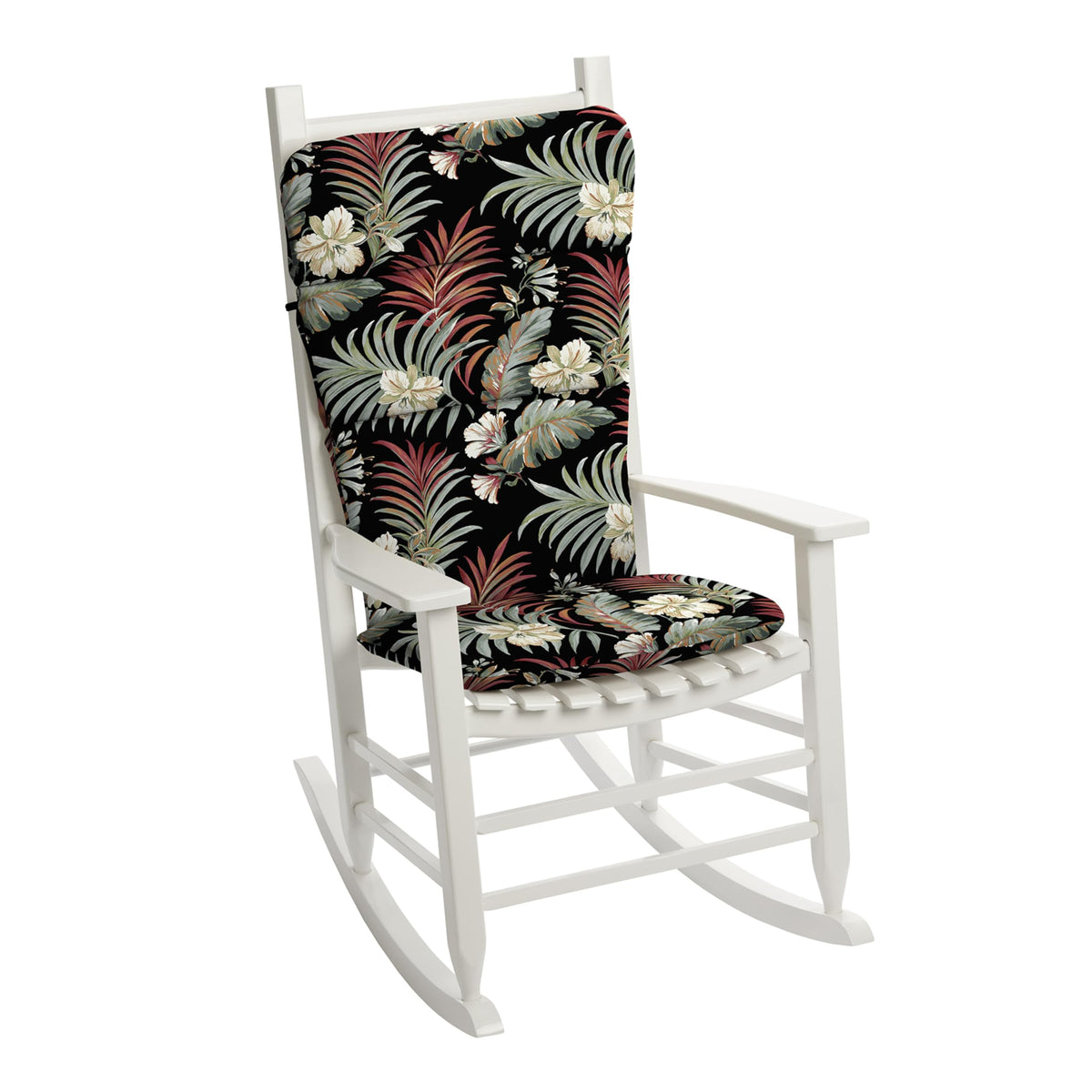 Arden Selections Simone Black Tropical back strap securing cushion in place