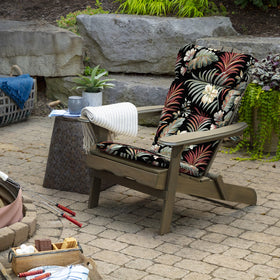 Arden Selections Simone Black Tropical fabric close-up showing fade-resistant material
