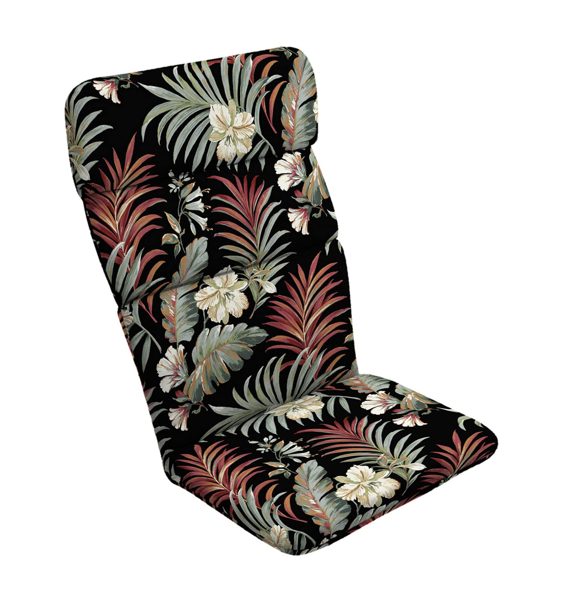 Arden Selections Simone Black Tropical chair cushion front view for outdoor comfort