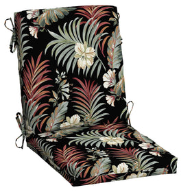 Arden Selections Simone Black Tropical seat cushion for durable outdoor dining comfort