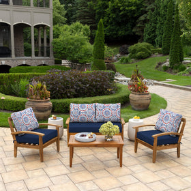 Arden Selections Clark Blue fabric shows water-repellent protection