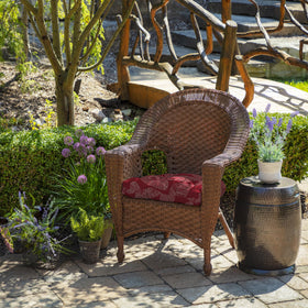 Arden Selections weatherproof cushion resists rain and fading for outdoor use