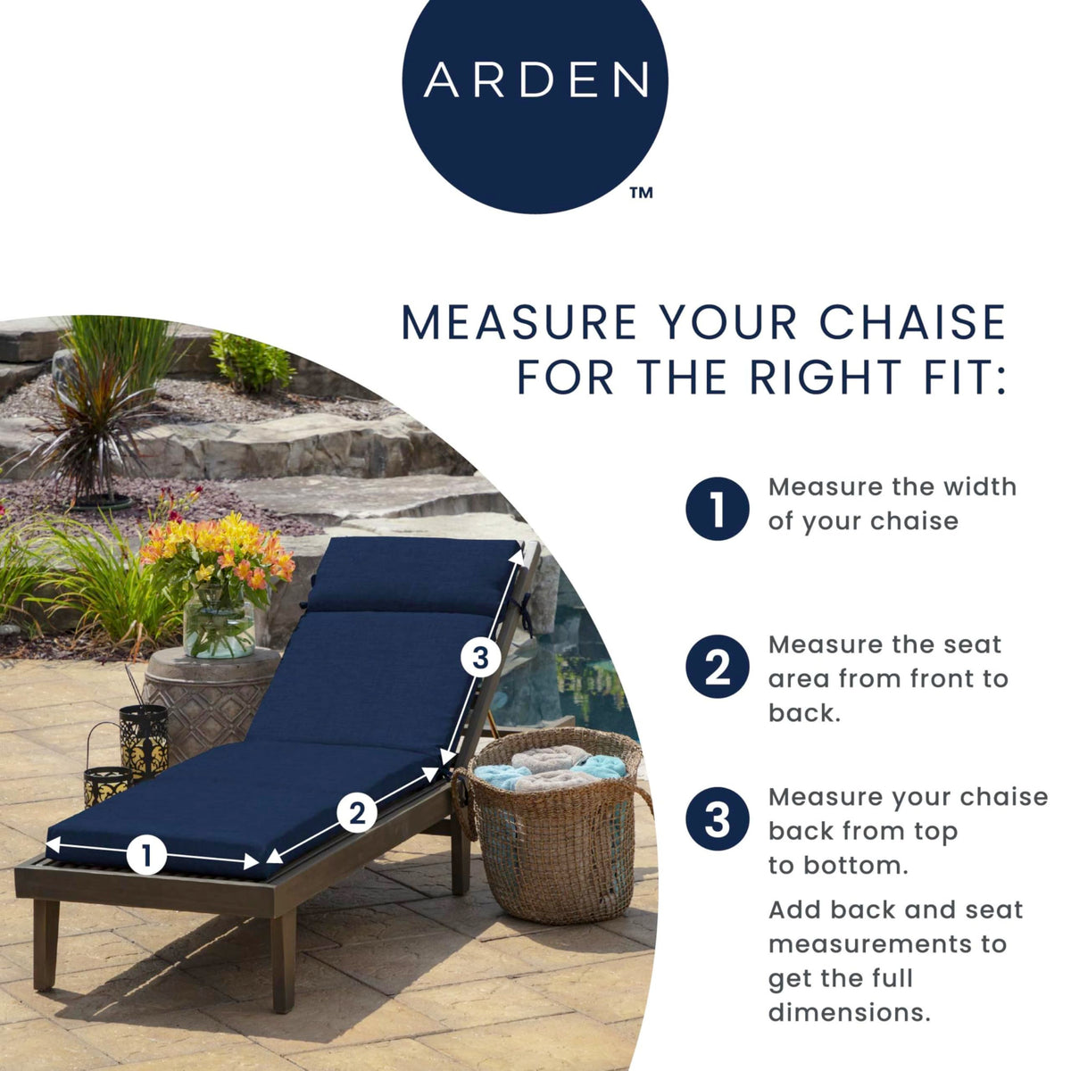 Weatherproof cushion displayed on a patio chair outdoors