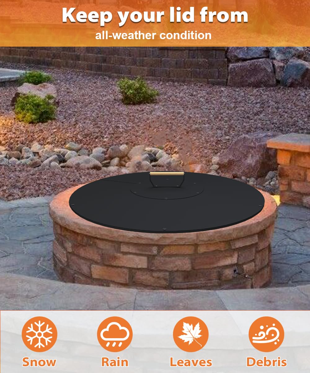 Ardier gift-ready fire pit lid ideal for outdoor entertaining.