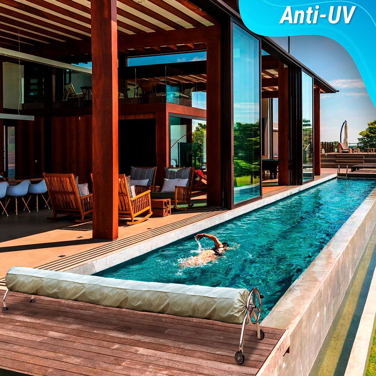 Easy-care, fade-resistant ARDILA VEELA cover is simple to wipe clean.