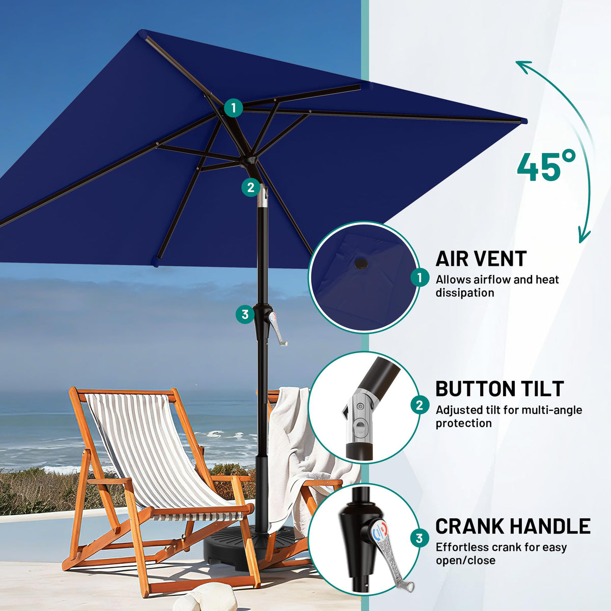 AreShark 6.5x10 canopy dimensions cover dining setups for 6–8 chairs.