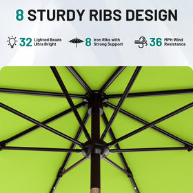 AreShark crank handle and push-button tilt enable easy shade adjustments.
