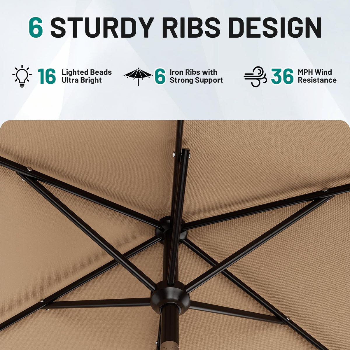 AreShark crank and tilt mechanism enabling easy shade adjustment