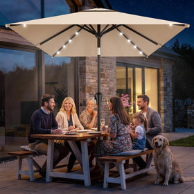 AreShark umbrella suited for poolside and beachside outdoor spaces