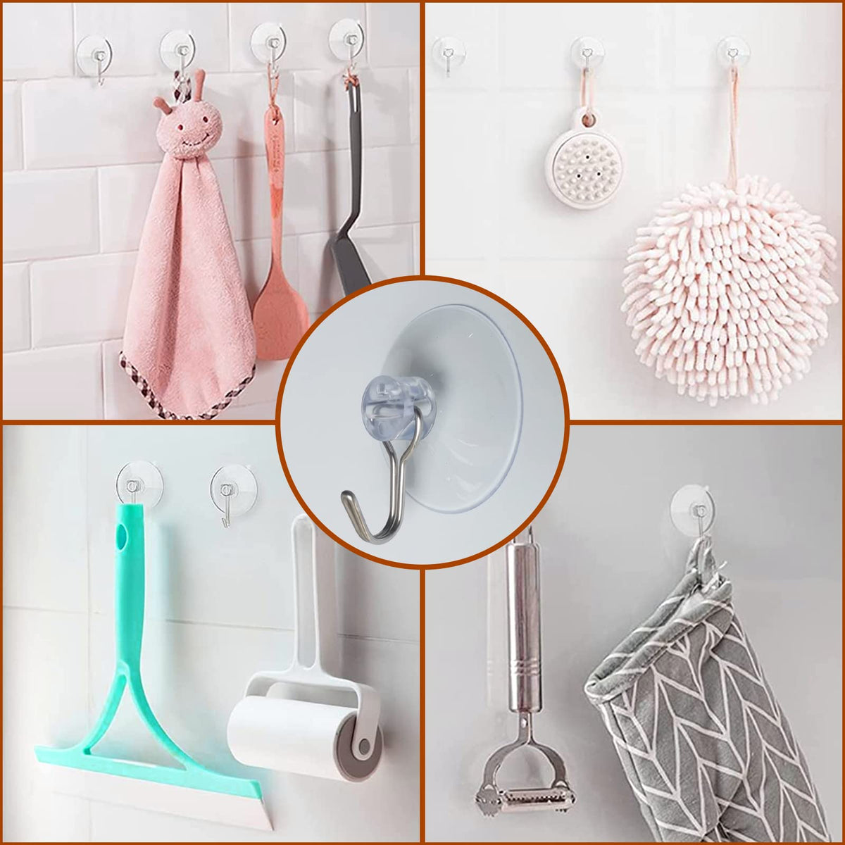 Arecyuer durable hooks and chains for indoor and outdoor use.