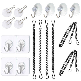 Arecyuer stained glass window kit with 20-inch chain for daylight display and durability.
