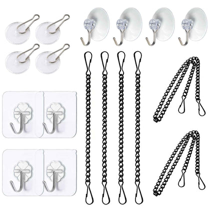 Arecyuer stained glass window kit with 20-inch chain for daylight display and durability.