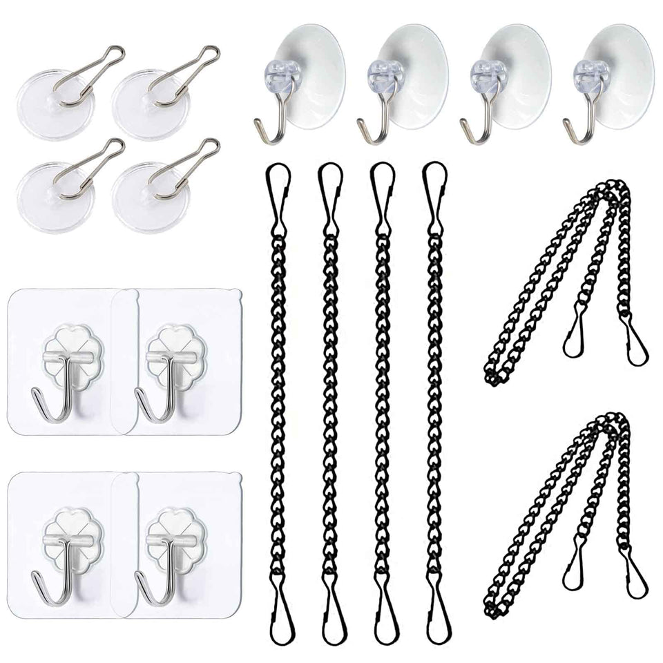 Arecyuer stained glass window kit with 20-inch chain for daylight display and durability.