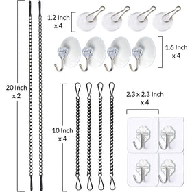 Arecyuer complete hanging set with wall, ceiling, and ceiling hooks for easy setup.