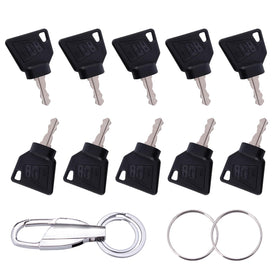 Aree JCB ignition keys 10-pack for quick replacements and reduced downtime