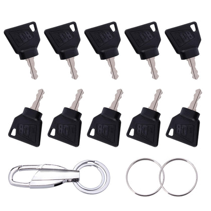 Aree JCB ignition keys 10-pack for quick replacements and reduced downtime