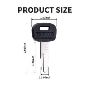 Aree Kubota replacement key close-up showing OEM-fit compatibility