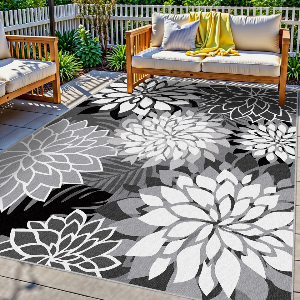 Arenarug floral-pattern outdoor rug with vibrant colors for patio refresh