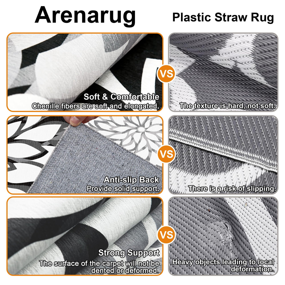 Arenarug floral rug in living room adds cozy texture and color