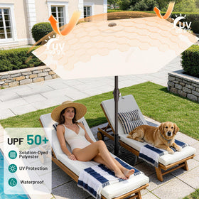 AreShark umbrella with powder-coated iron frame for enhanced durability and stability.
