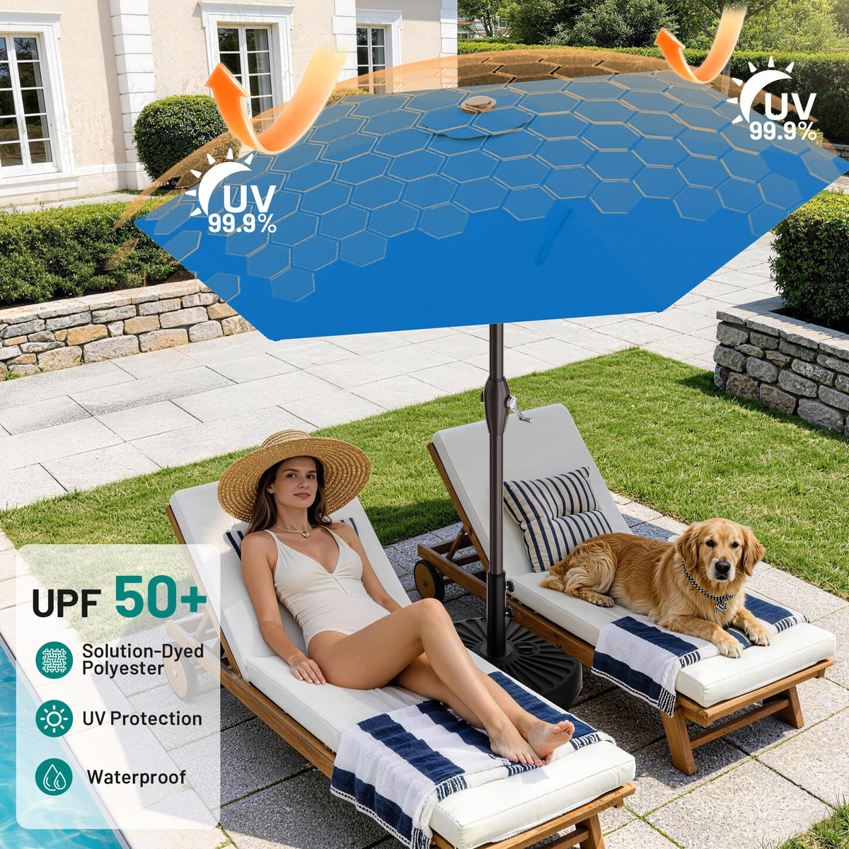 AreShark tilt button enables precise sun-angle shading for comfort.