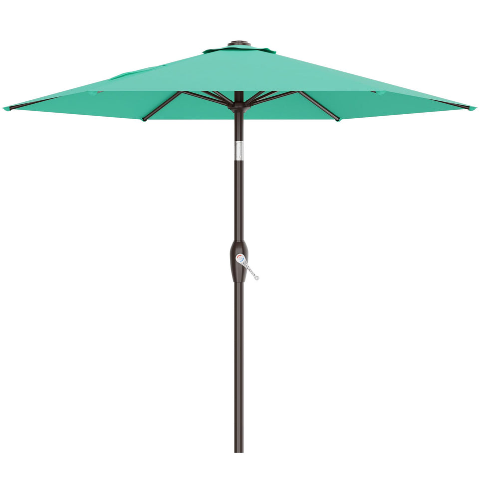 AreShark 7.5ft patio umbrella Aruba Blue provides wide shade for patios.