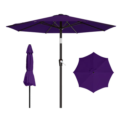 AreShark 9ft patio umbrella with crank tilt for adjustable shade across outdoor seating.