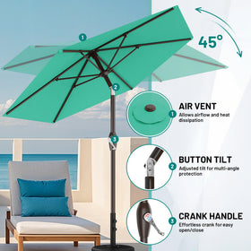 AreShark Aruba Blue canopy keeps you cool while entertaining outdoors.