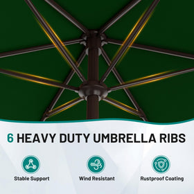 AreShark dark-green canopy complements outdoor decor while delivering shade.