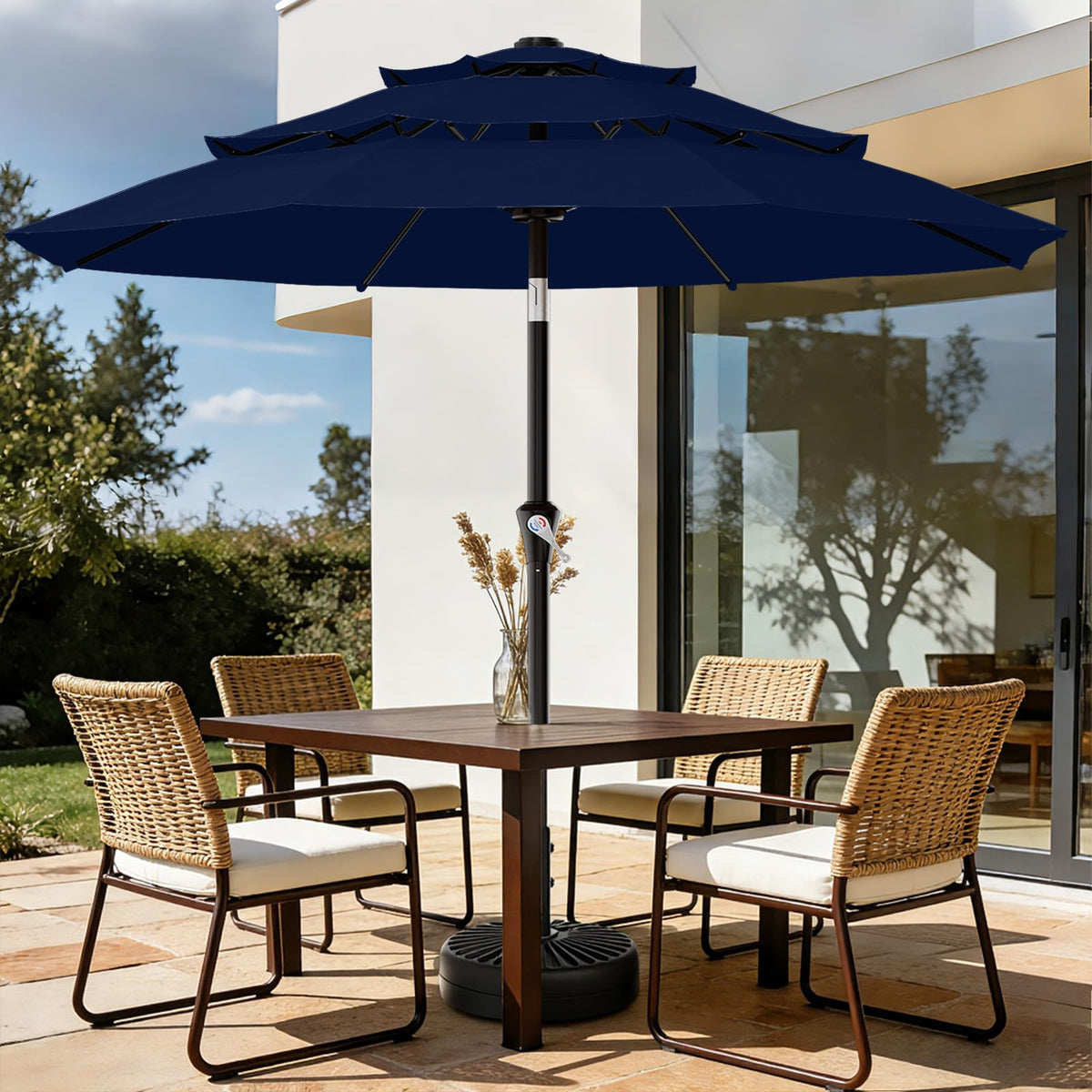 AreShark easy-crank mechanism allows effortless opening and closing.