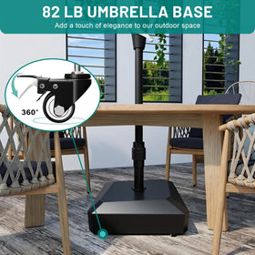 AreShark removable steel tube for slim year-round storage.