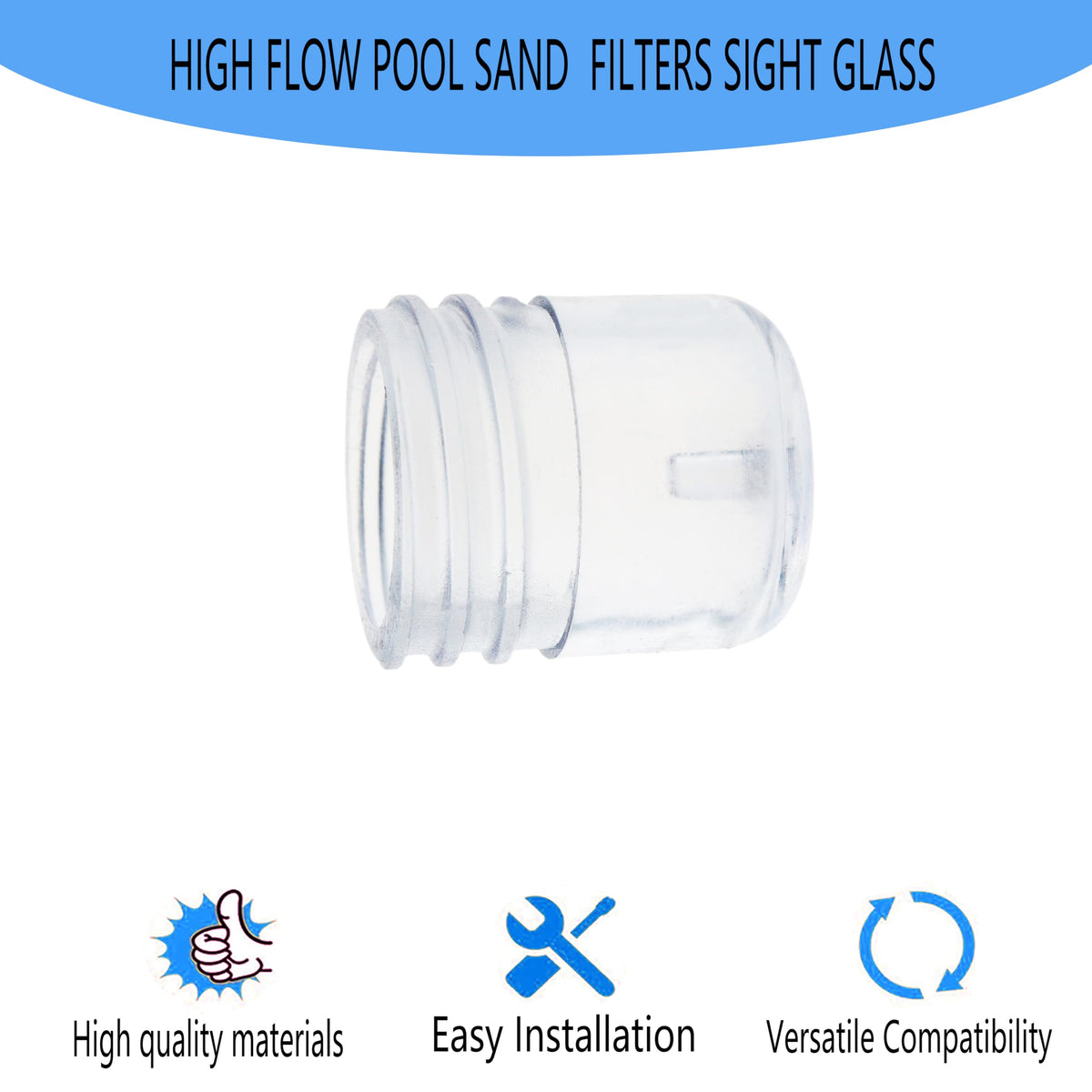 Aretle sight glass for Sand Dollar SD40/SD60 filters enables status viewing