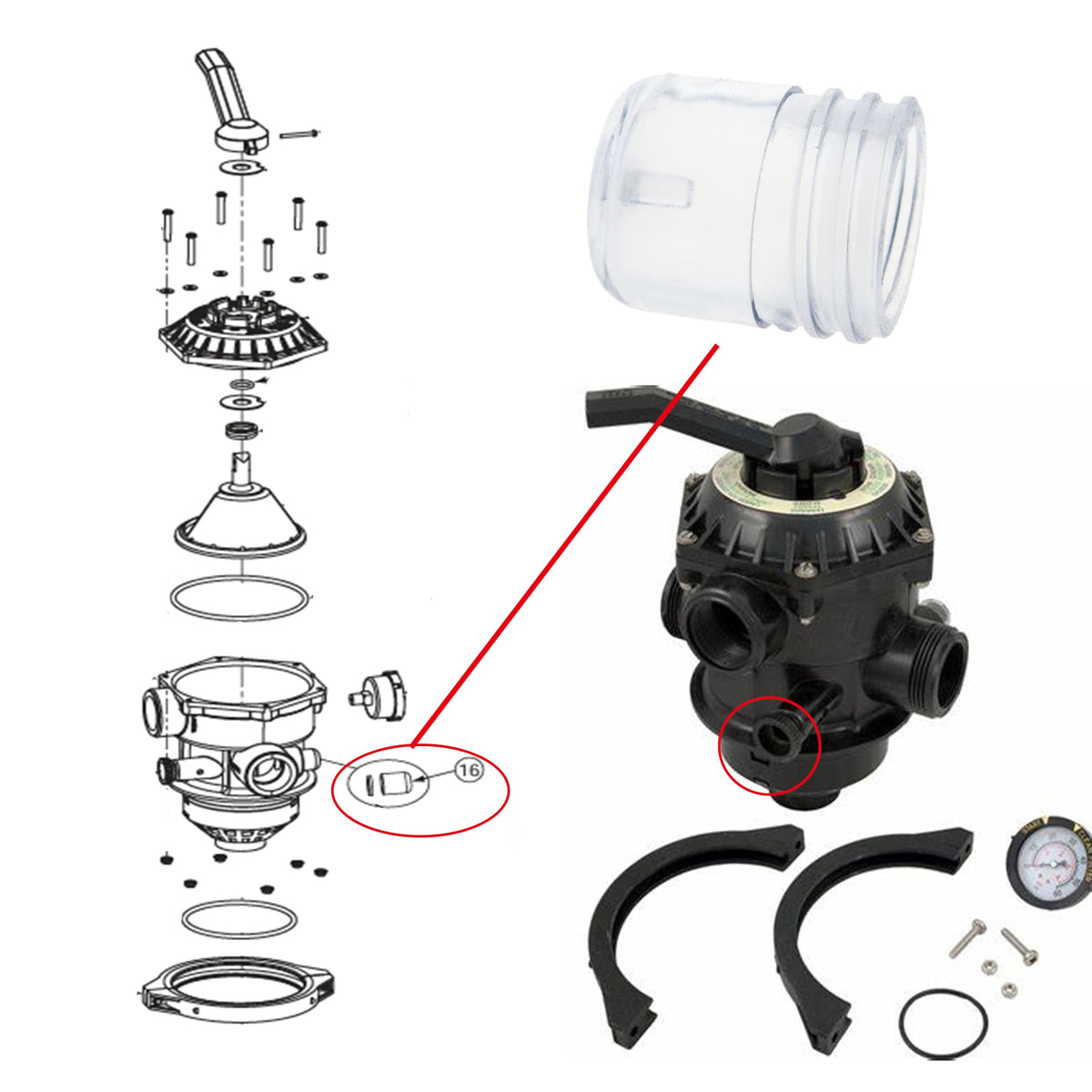 Aretle sight glass for Tagelus TA40D/TA50D filters supports easy monitoring