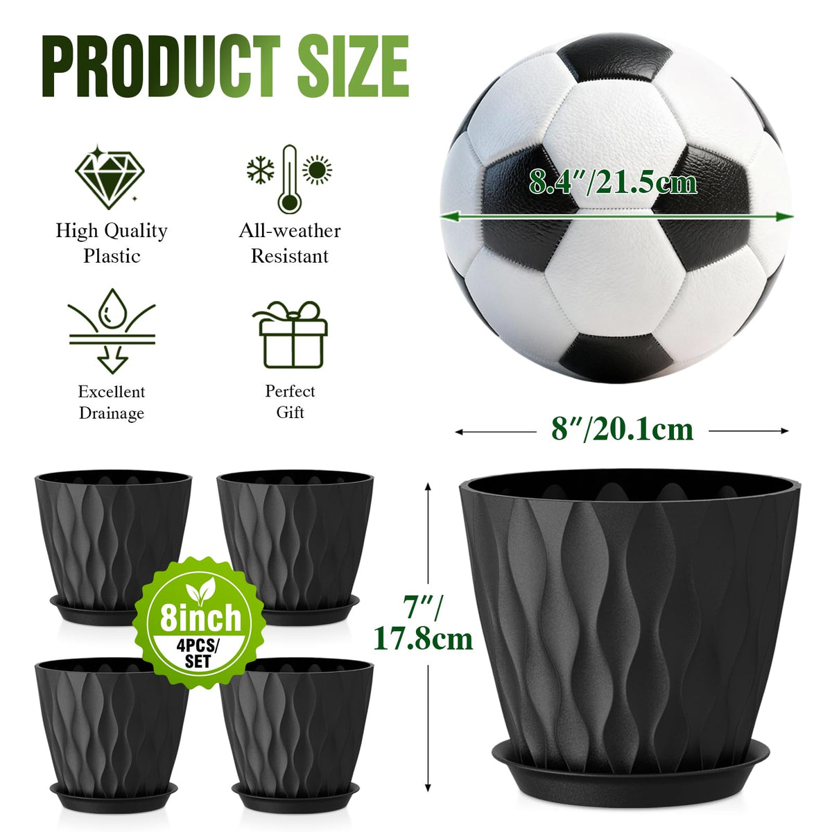 Areutxbis planter with 48-hole drainage for healthy roots