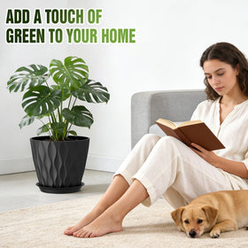 Areutxbis modern water-ripple texture planter adds elegance