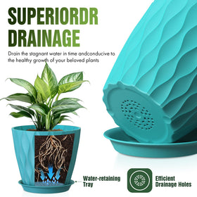 Areutxbis weatherproof PP blue planter suitable for indoors and outdoors