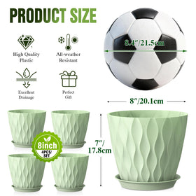 Weatherproof Areutxbis planters resist sun fade and cold brittleness for year-round use
