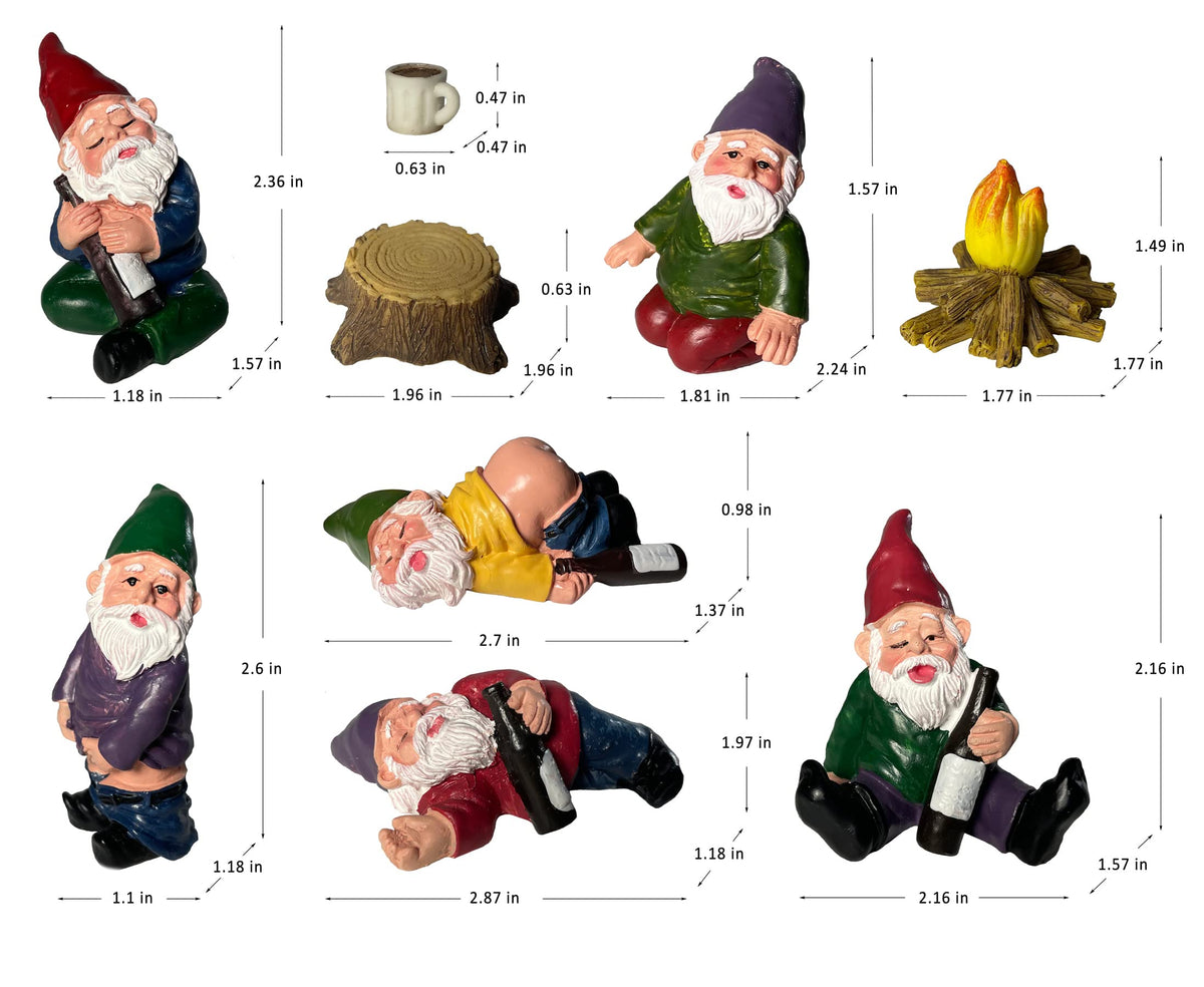 Arggidan drunken gnomes peeing statue for playful garden scene.