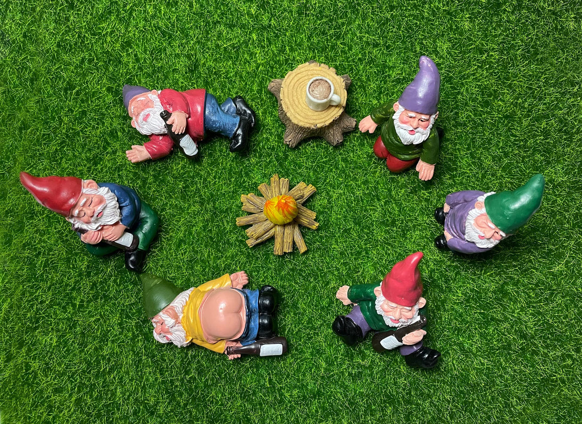 Arggidan wooden table miniature prop for fairy garden setup.