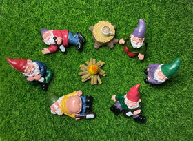 Arggidan wooden table miniature prop for fairy garden setup.