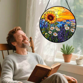 Argodaze garden-decor suncatcher brightens kitchen or patio window.