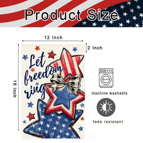 argoofg Let Freedom Ring flag double-sided design for clear visibility from all angles.