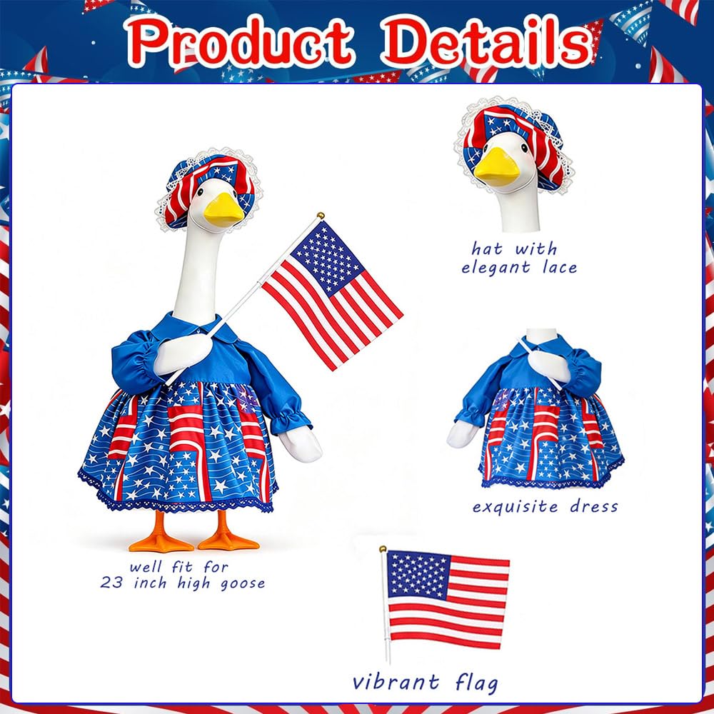 ARGOOGF outdoor decor ensemble for porch and garden with patriotic touches