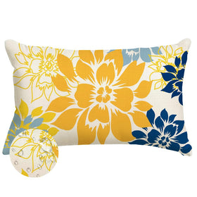 ARGOOGF Dahlia pillow cover front view for outdoor decor