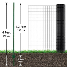 ARIFARO adjustable-tab fence post for secure attachment