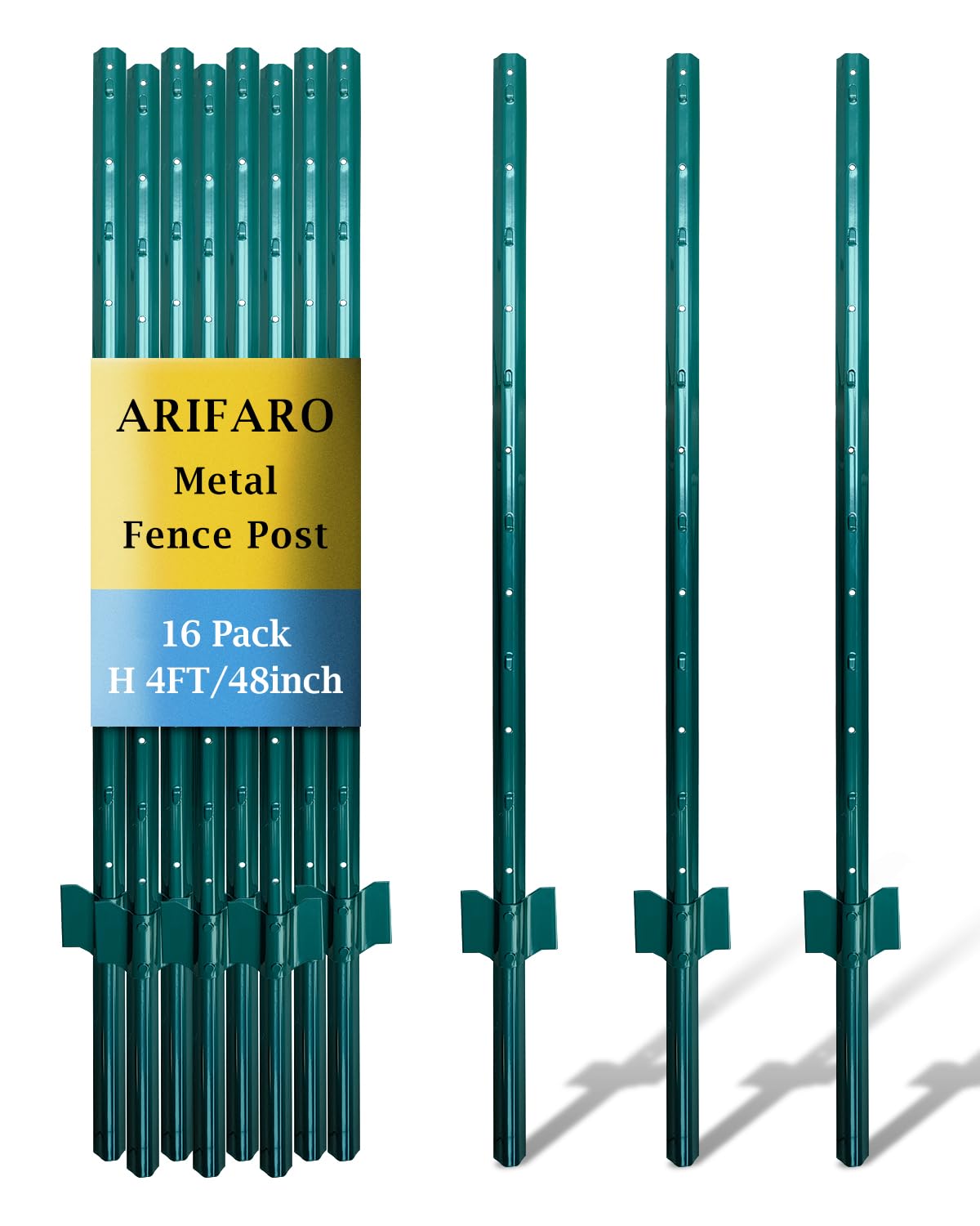 ARIFARO fence post 4ft in a garden for durable fencing