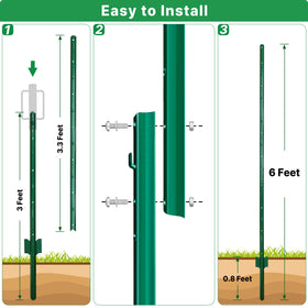 ARIFARO ground insertion of 6ft post for stable fencing