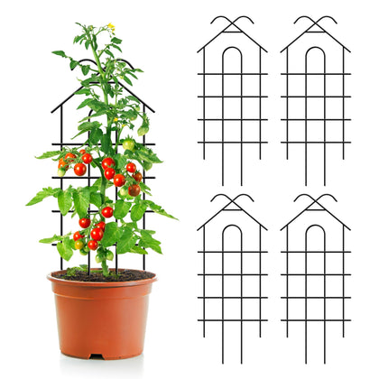 ARIFARO 32-inch garden trellis ready to insert into soil for vertical growth