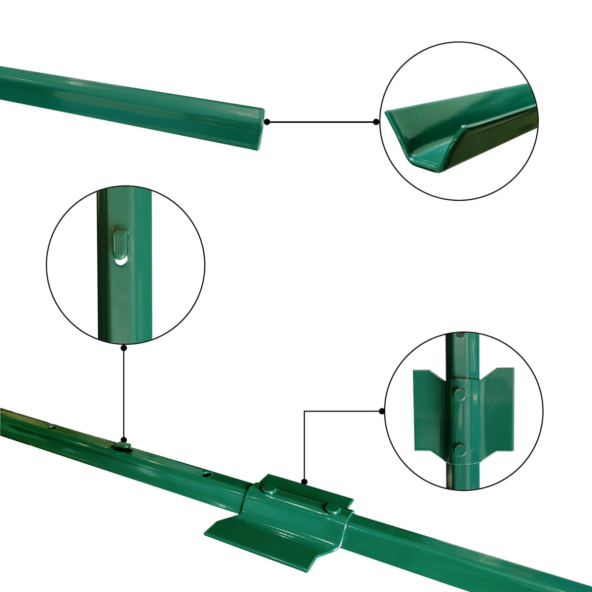 ARIFARO weather-resistant steel fence post withstands outdoor conditions