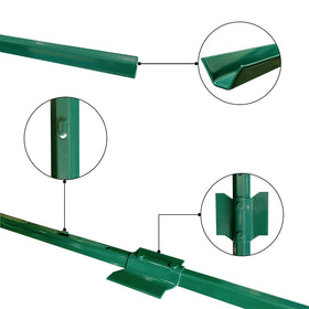ARIFARO weather-resistant steel fence post withstands outdoor conditions